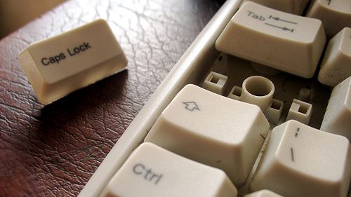 caps lock out of keyboard